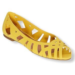 ARIZONA JAIDEN Flats Slip On Ballet Shoes yellow Size 7 M